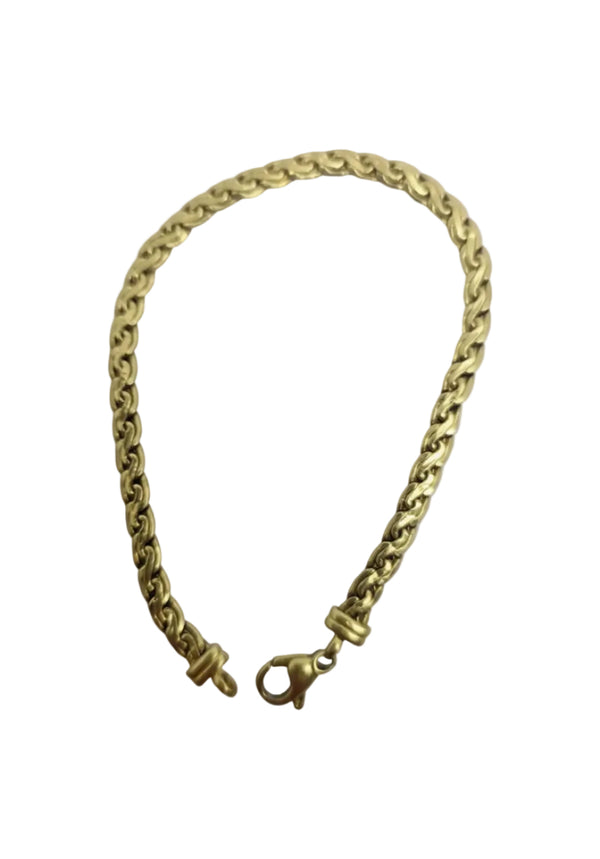 Bracelet Or Jaune 18 Carats Palmier 20 cm