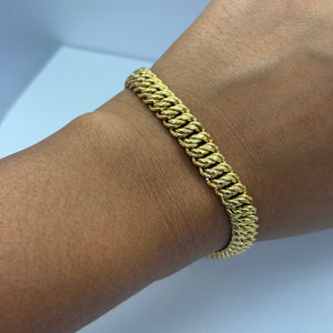 Bracelet Maille Américaine en Or Jaune 18 Carats