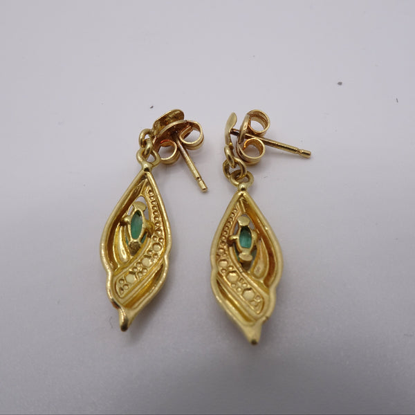 Boucles d'oreilles pendantes en Or jaune 18K - 1.37g