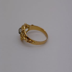 Bague Tank en Or Jaune 18K Taille-57