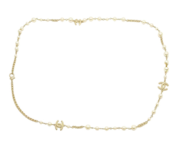 Collier Sautoir Chanel CC en dorure - 57.60 G