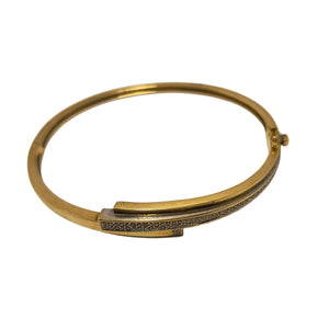 Bracelet Jonc Or Jaune et Blanc 18K 750