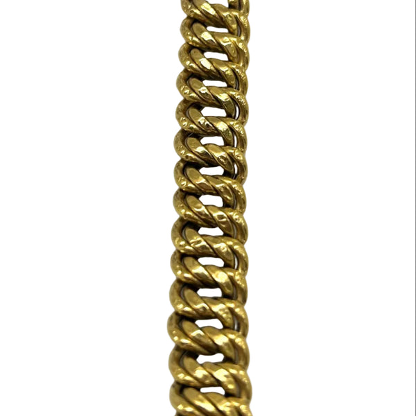 Bracelet Maille Américaine en Or Jaune 18k