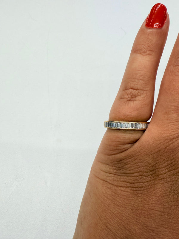 Bague en Or Jaune et Diamants Baguette 0.50 Carats