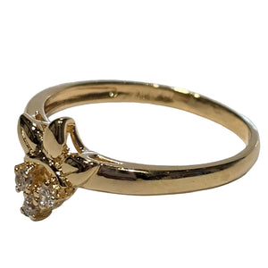 Bague en Or Jaune 750 avec Oxyde de Zirconium