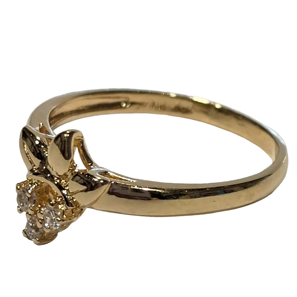 Bague en Or Jaune 750 avec Oxyde de Zirconium