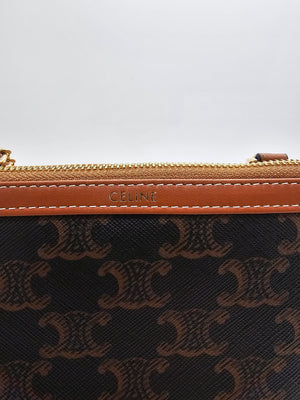 Pochette Celine Toile Triomphe et Agneau
