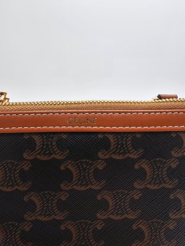 Pochette Celine Toile Triomphe et Agneau