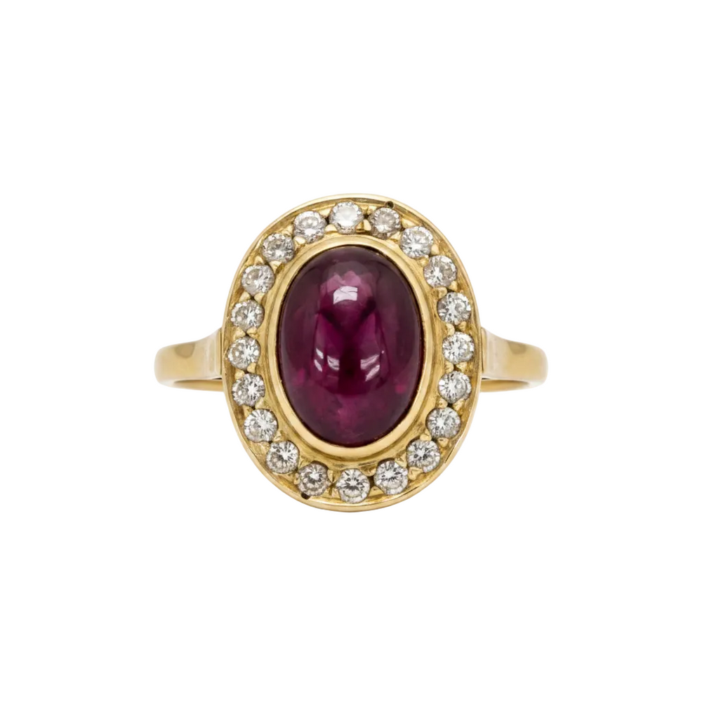 Bague Or Jaune 18k avec 20 Diamants - T54