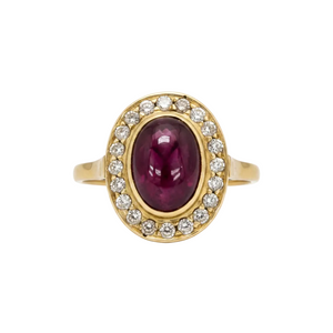 Bague en Or Jaune 18k avec 20 Diamants - T54- 5.59G