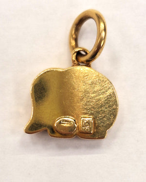 Pendentif éléphant en or jaune 18 carats