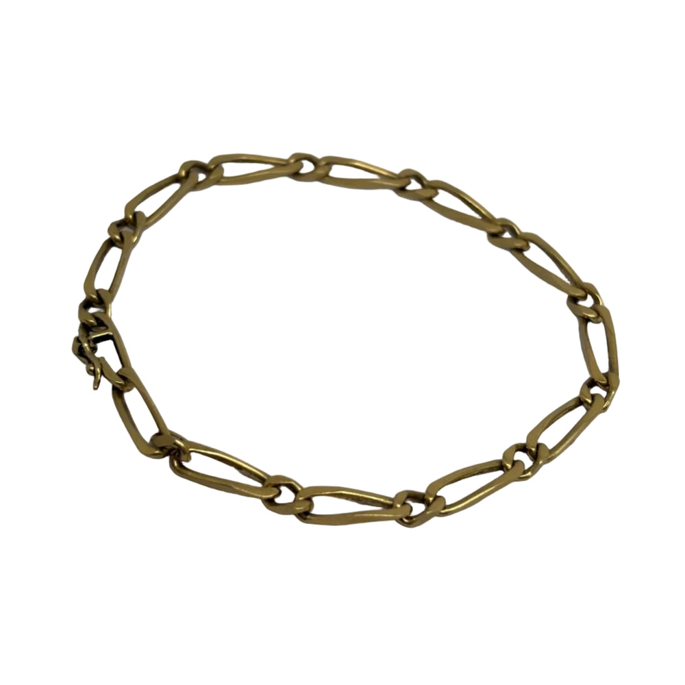 Bracelet Maillon Figaro Or Jaune 18 K - 7.33 Grs