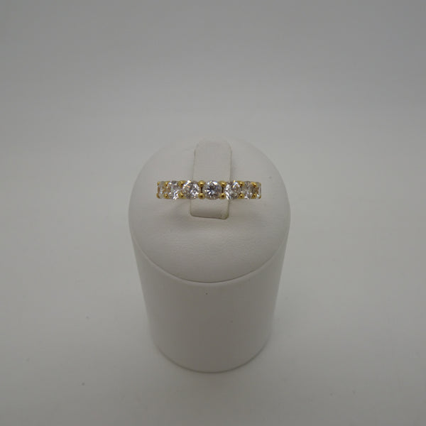 Bagues en or jaune 18K avec oxydes de zirconium - T53