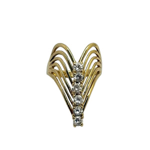 Bague Africaine en Or Jaune 18K et Oxyde de Zirconium
