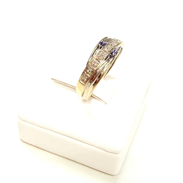 Bague en Or Blanc et Diamants 18k - Taille 52