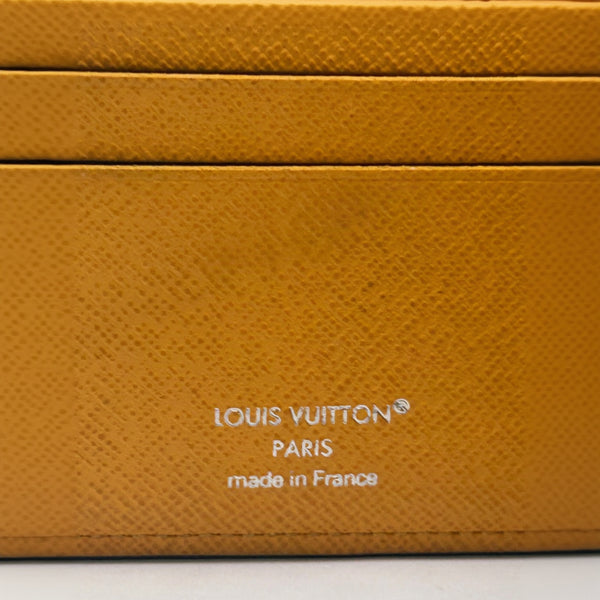 Portefeuille Louis Vuitton en toile Monogram Macassar et Jaune safran