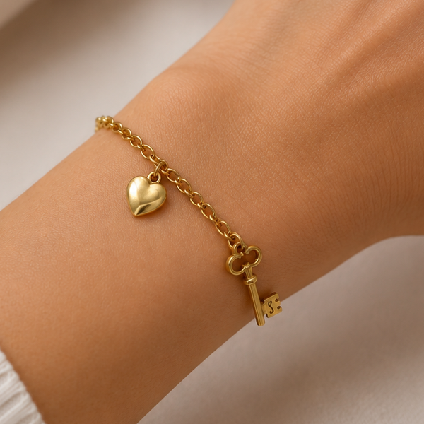 Bracelet fantaisie en or jaune 18K - 2.28 Grs