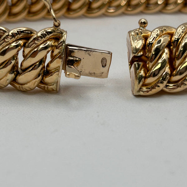 Bracelet Gourmette Or Jaune 18K 31.26 Grs