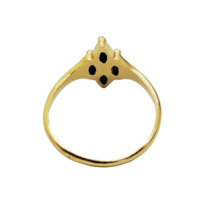 Bague en or jaune 18k - 2.72 G - Taille : 55