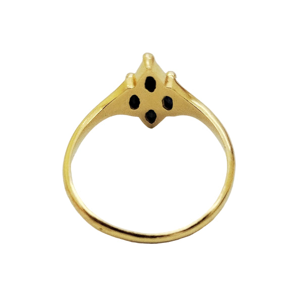 Bague en or jaune 18k - 2.72 G - Taille : 55
