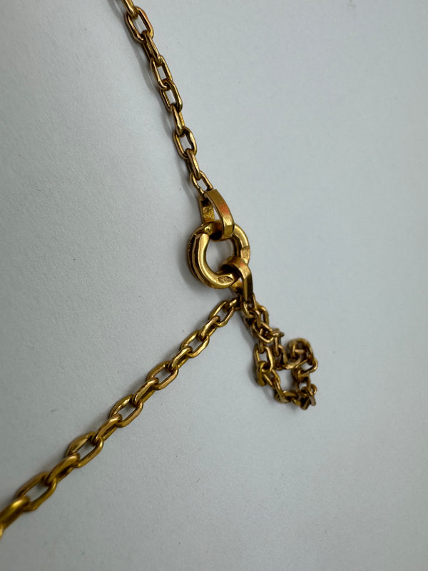 Collier Ras du Cou Or Jaune 18K et Grenats