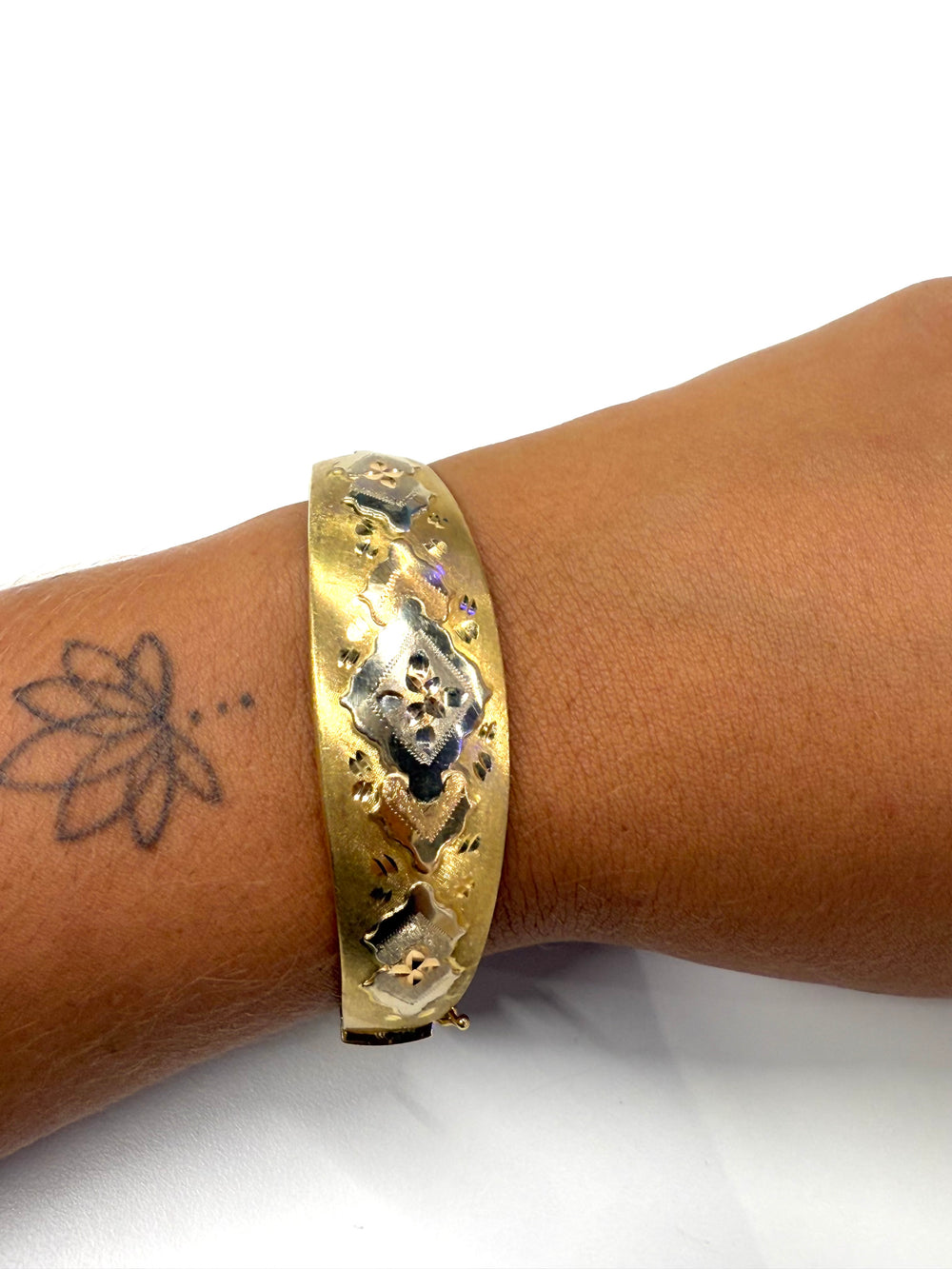 Bracelet Jonc 3 Ors 18k  diamètre 6cm