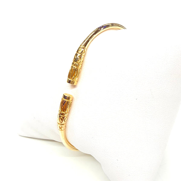 Bracelet jonc malgache en or jaune 18 carats – 6,5 cm