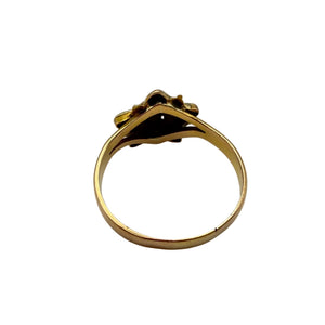 Bague Marguerite en Or Jaune 18K avec Zirconium Poids: 2.66 Grs - Taille 57
