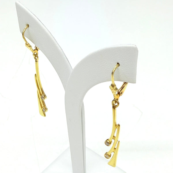 Boucles d'oreilles Dormeuses Or Jaune 18k