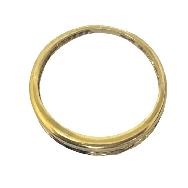 Alliance en Or Jaune 18 Carats avec Diamants