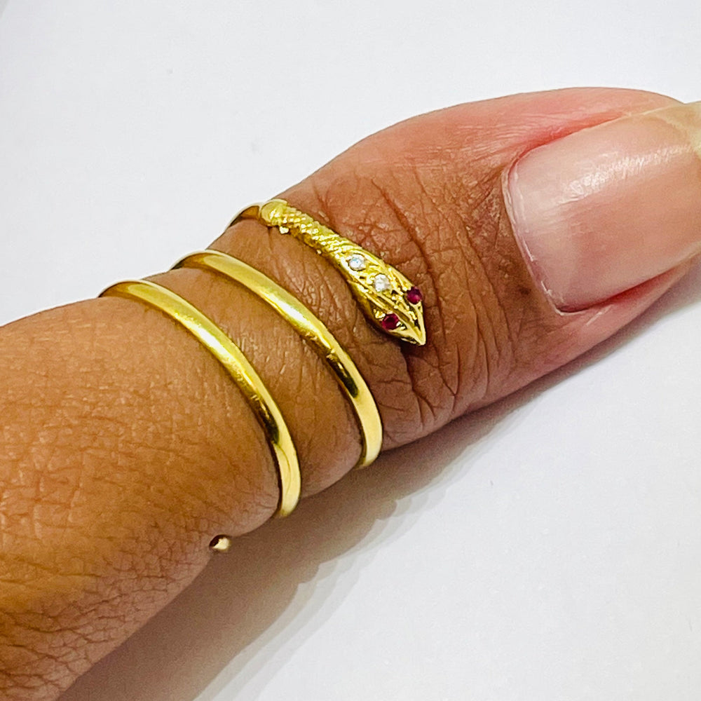 Bague spirale en Or Jaune 18K - Taille 56 - 2.87g