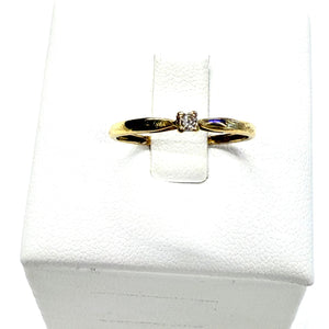 Solitaire en or jaune 18k Taille-55
