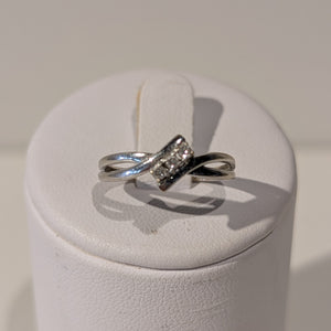 Bagues en Or Blanc 18K avec 3 Diamants de 0.02 cts