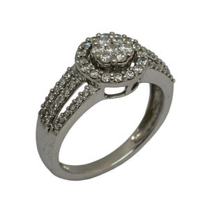 Bague en Or Gris 18K - 4.39 G avec Diamants