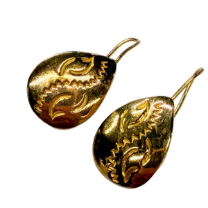 Boucles d'Oreilles Dormeuses en Or Jaune 18K