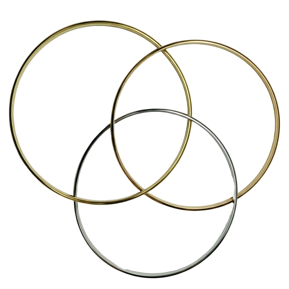 Bracelet jonc en or jaune, blanc et rose 18 K