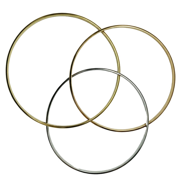 Bracelet jonc en or jaune, blanc et rose 18 K