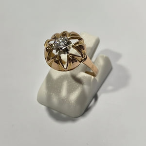 Bague en Or Jaune 18 Carats avec Zirconium