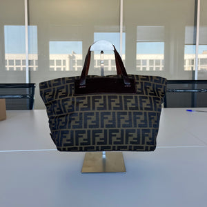 Sac à main Fendi Zucca Vintage en toile monogrammée marron
