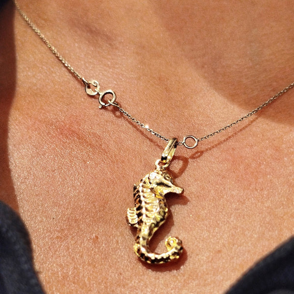 Pendentif Hippocampe en Or Jaune 18K - 5.20g