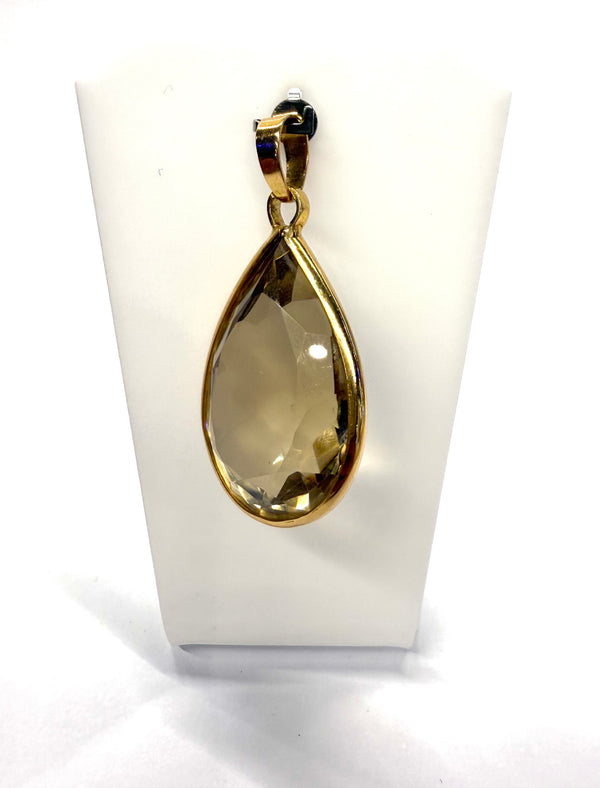 Pendentif Citrine en Or Jaune 18k