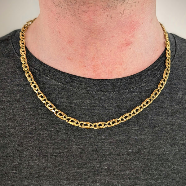 Collier Matinée Or Jaune 18K Maille Marine 23.51 Grs
