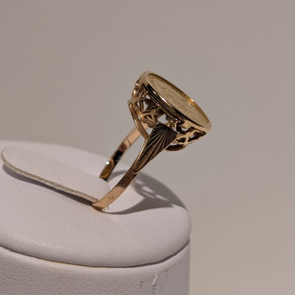 Chevalière en Or Jaune 18K - Taille 50 3.85 Grs