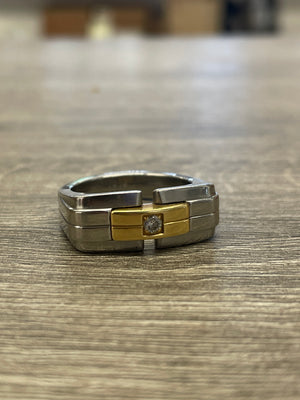 Chevalière Tank en Or Jaune Taille-57