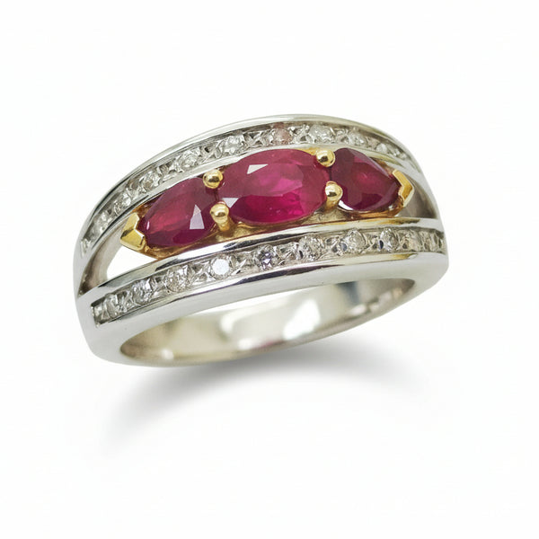 Bague en Or Blanc 18K - Taille 55 - 7.52 G