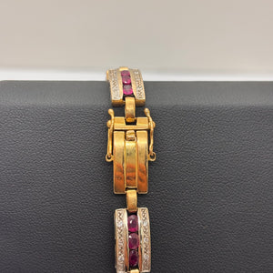 Bracelet gourmette en or jaune 18K 26.93 Grs