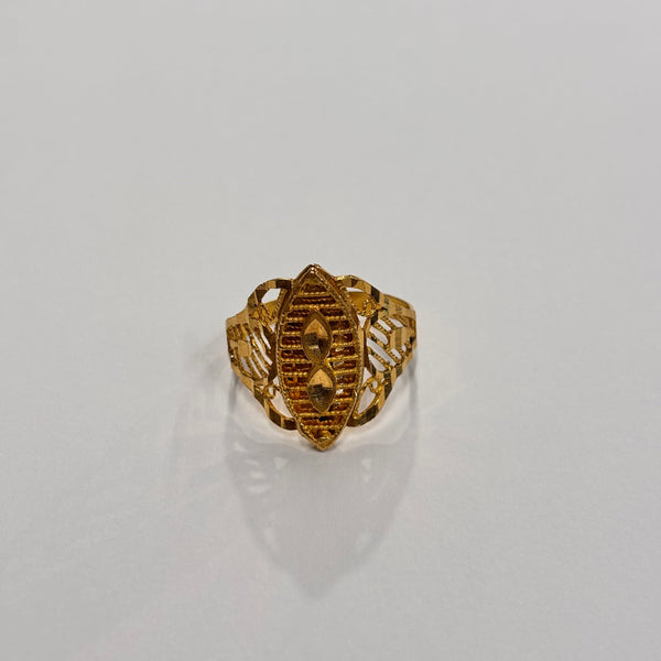 Bague Marquise Or Jaune 22K Taille-53