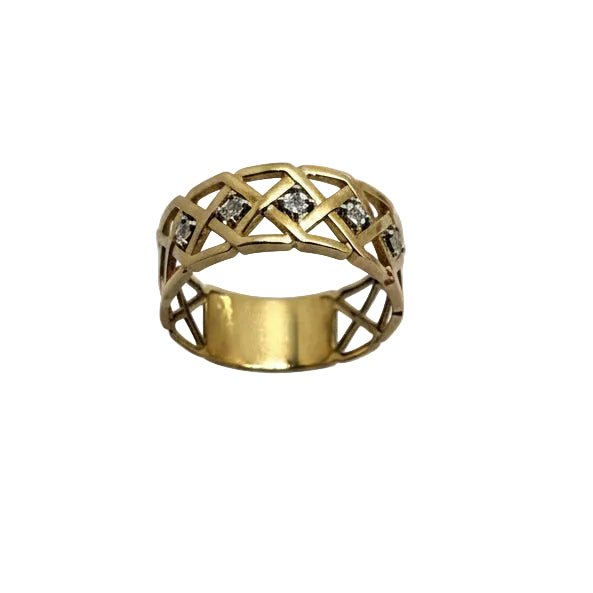 Bague en Or Jaune 18 K - Taille 54 - 2.24 G