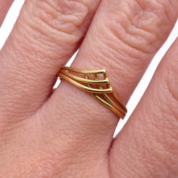 Anneau en Or Jaune 18K - Taille 54