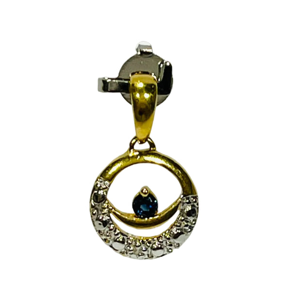 Pendentif Médaille en Or Jaune et Blanc 18K - 1.13G